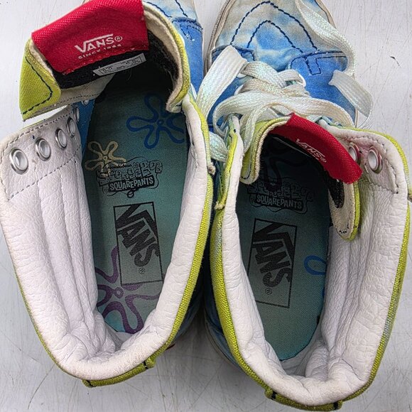 Vans Sk8-Hi x Spongebob Squarepants Womens Size 6.5 Blue Sneaker Shoes Walking - Picture 6 of 13